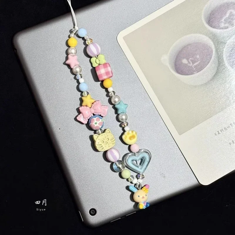 Phone Accessories Beads - Ciondolo per telefono con perline colorate