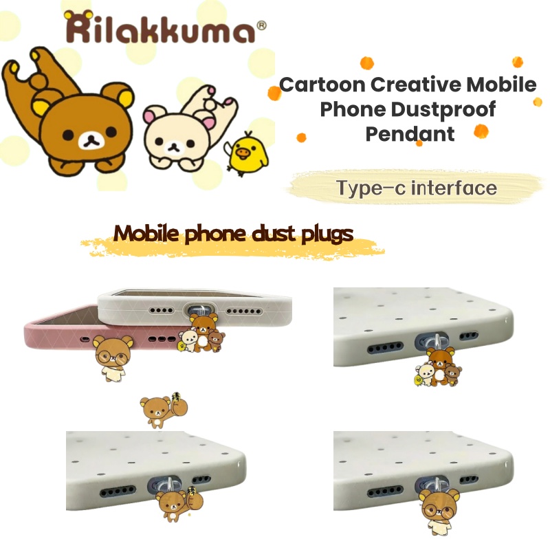 Phone Accessories Types - Merchandising anime di Rilakkuma, simpatico ciondolo